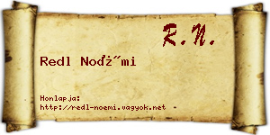 Redl Noémi névjegykártya